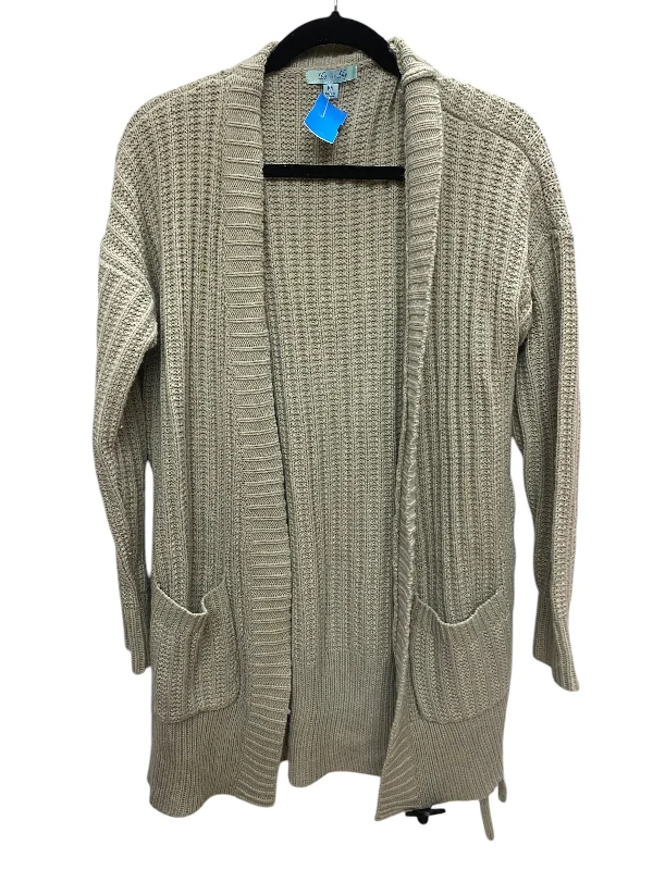 Women's Shawl Collar SweatersSweater Cardigan By She + Sky In Tan, Size: M