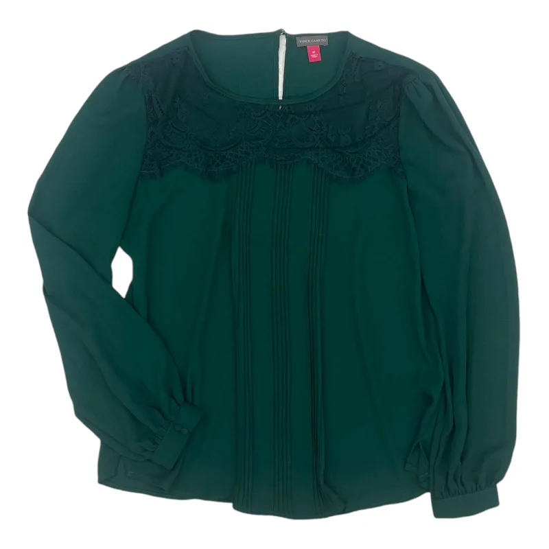 Women's Blouse with Notched CollarBlouse Ls By Vince Camuto In Green, Size:M