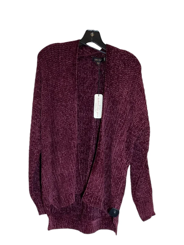 Women's Square Collar SweatersSweater Cardigan By Love Tree In Maroon, Size: L