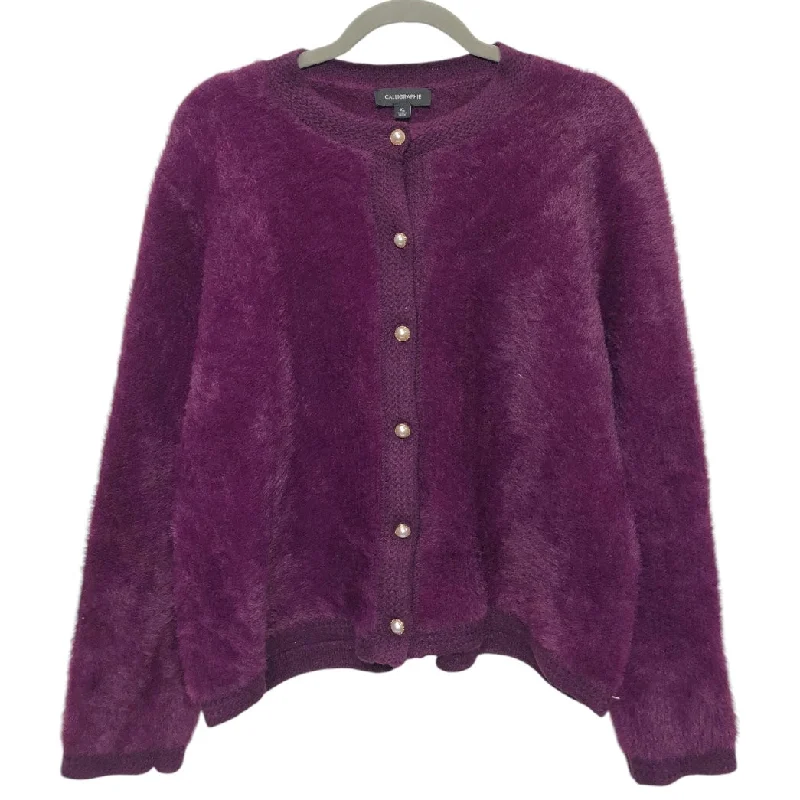 Women's Fine Gauge SweatersSweater Cardigan By Cmc In Purple, Size: Xl