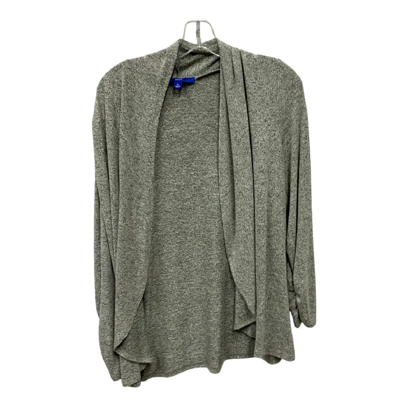 Women's Narrow Collar SweatersCardigan By Apt 9 In Grey, Size:M