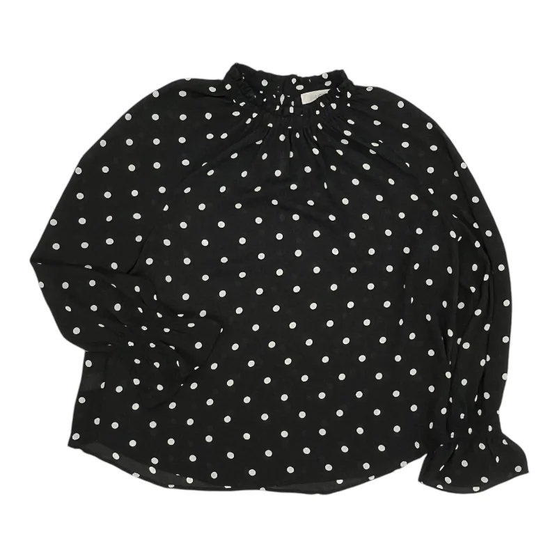 Women's Blouse with Short SleevesBlouse Ls By Loft In Black, Size:L