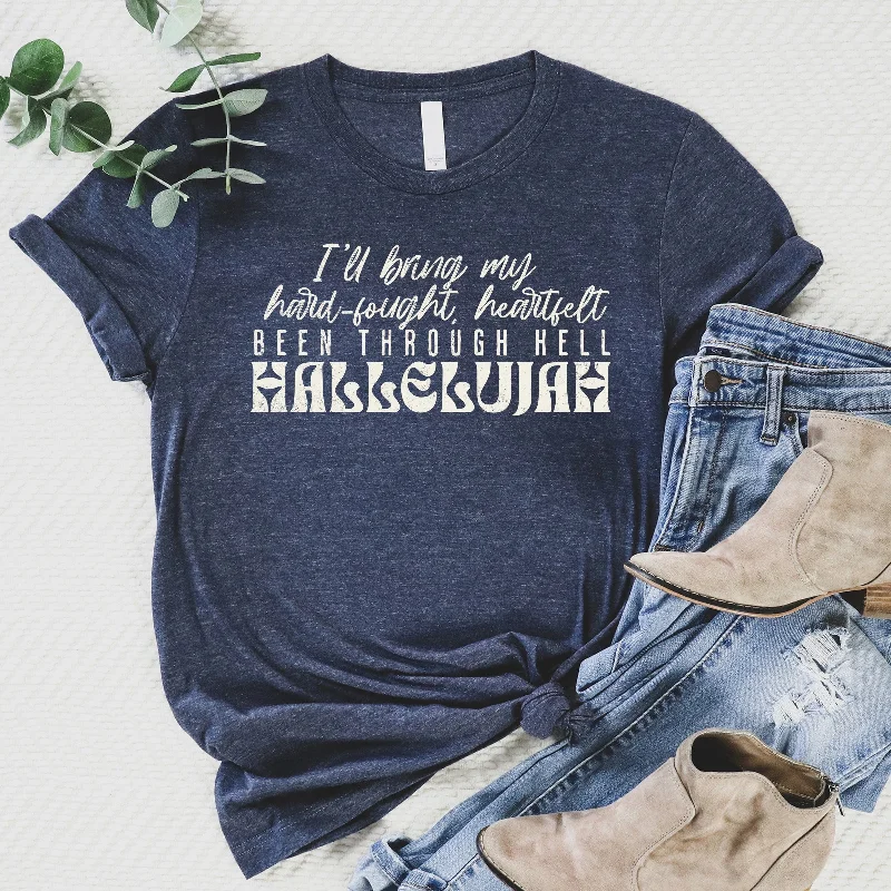 Women's Blouse with Sweetheart CollarHallelujah Tee