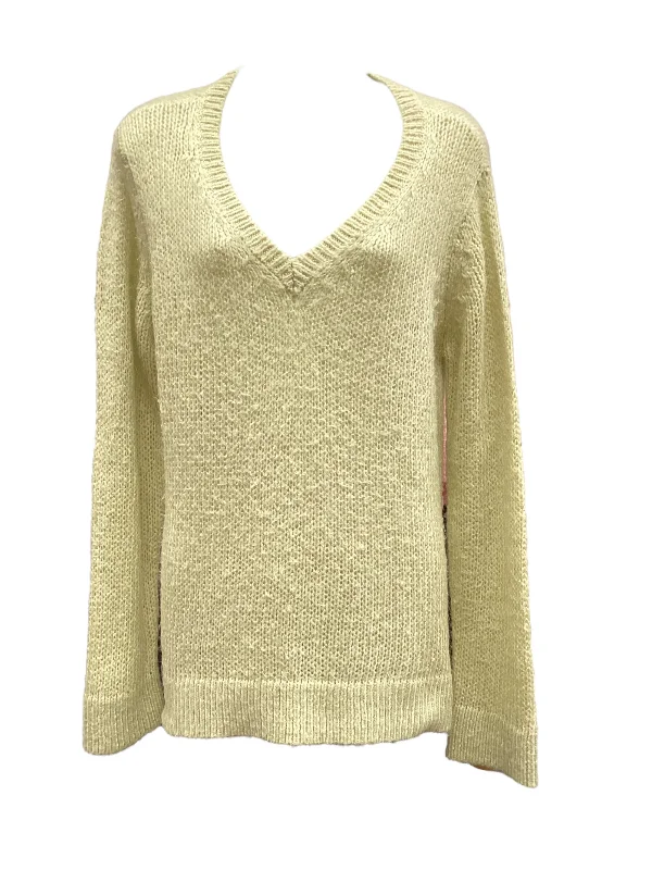 Women's Wide Collar SweatersSweater By Wooden Ships In Yellow, Size: Osfm