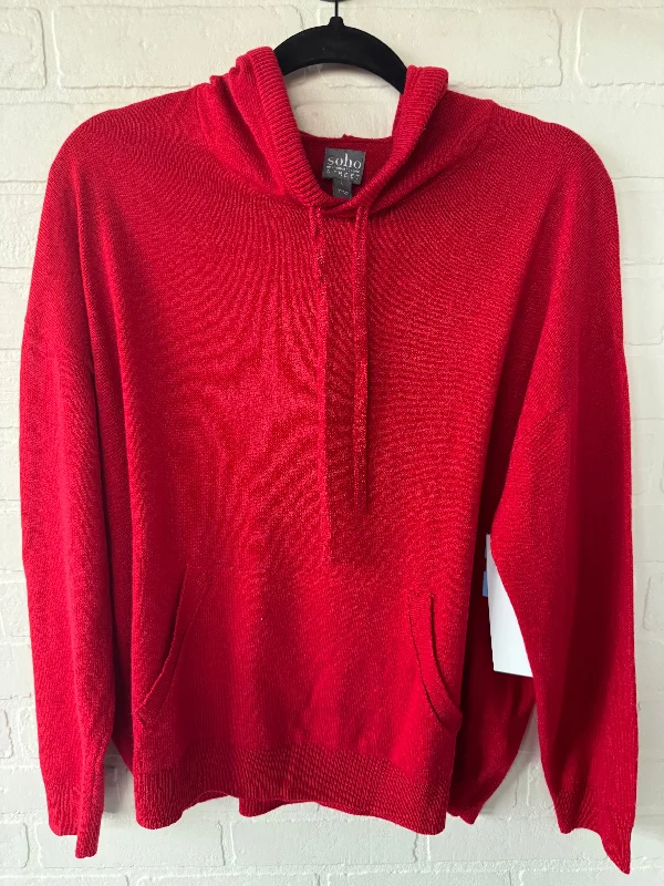 Women's Hooded SweatersSweater By New York And Co In Red, Size: L