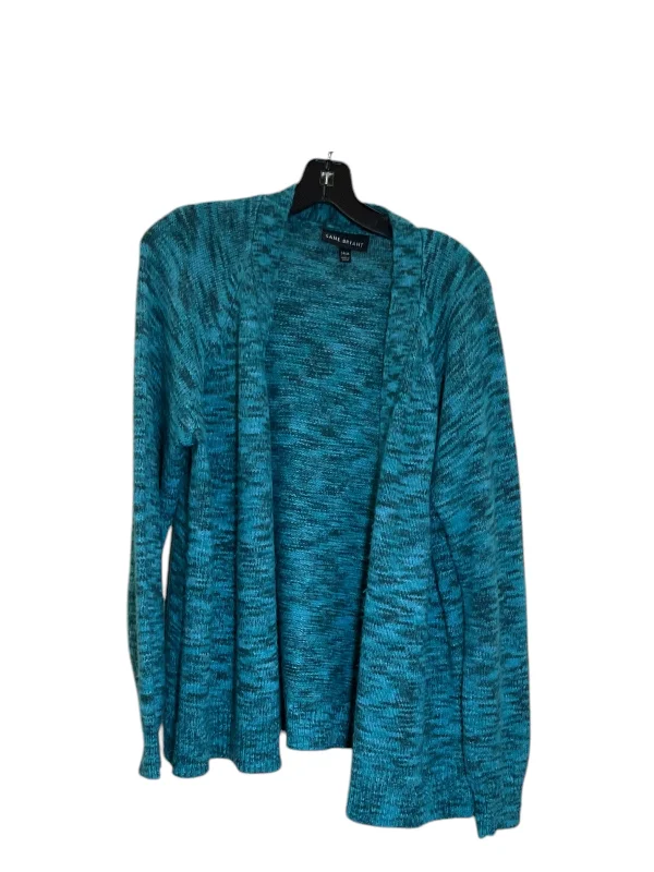 Women's U-Shaped Collar SweatersSweater Cardigan By Lane Bryant In Blue, Size: L