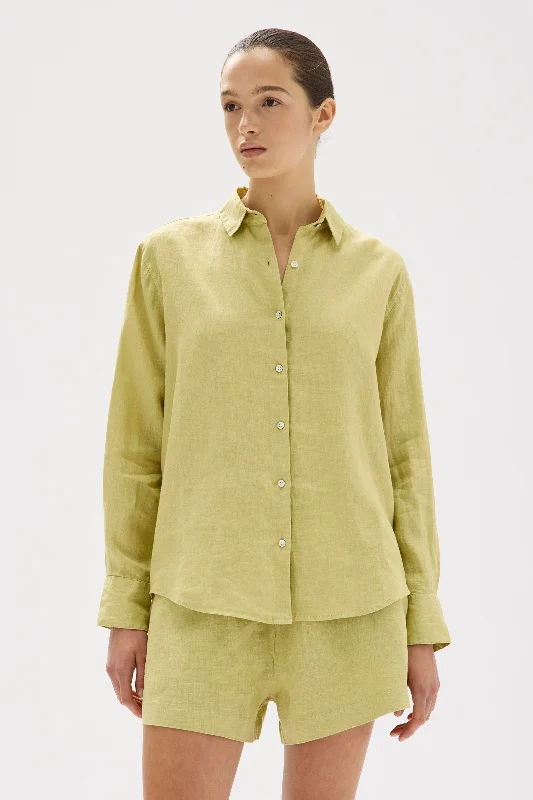 Women's Blouse with Shirt CollarXander Linen Shirt