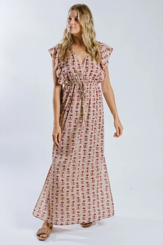 Women's Keyhole Collar DressesDalbir S/S Maxi Dress