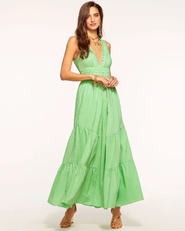 Women's Sweetheart Collar DressesAzalea Poplin Maxi Dress