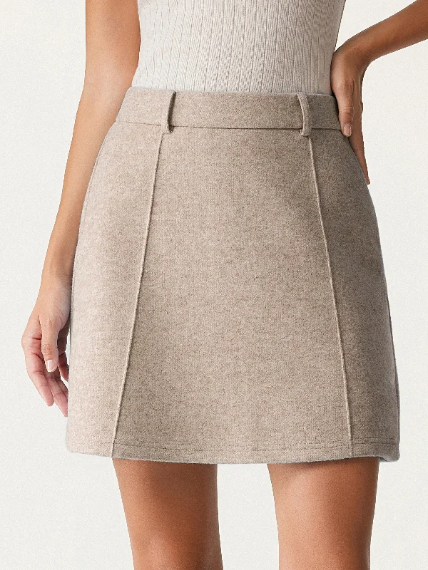 Women's Minimalist SkirtsHigh Waisted A Line Mini Skirt