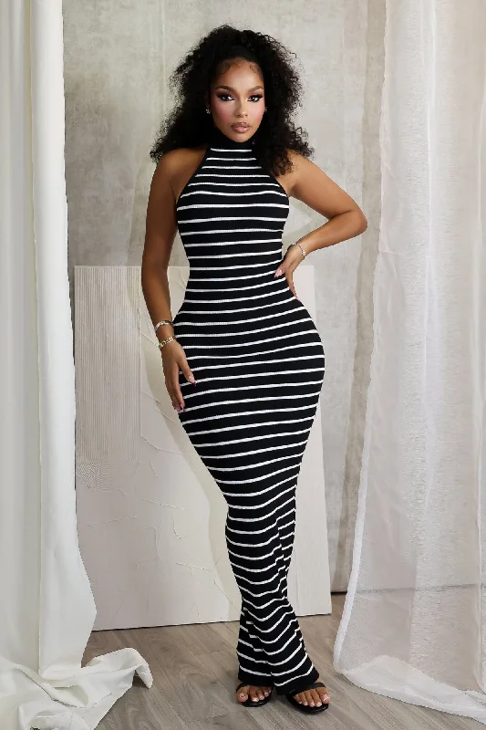 Women's Mini DressesVerona Stripe Mock Neck Maxi Dress