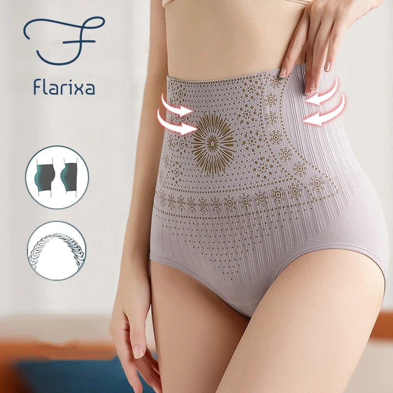 lace-trimmed chemise lingerieFlarixa Seamless High Waist Postpartum Panties Women's Abdomen Hip Lift Briefs Body Shaping Pants Plus Size Breathable Underwear