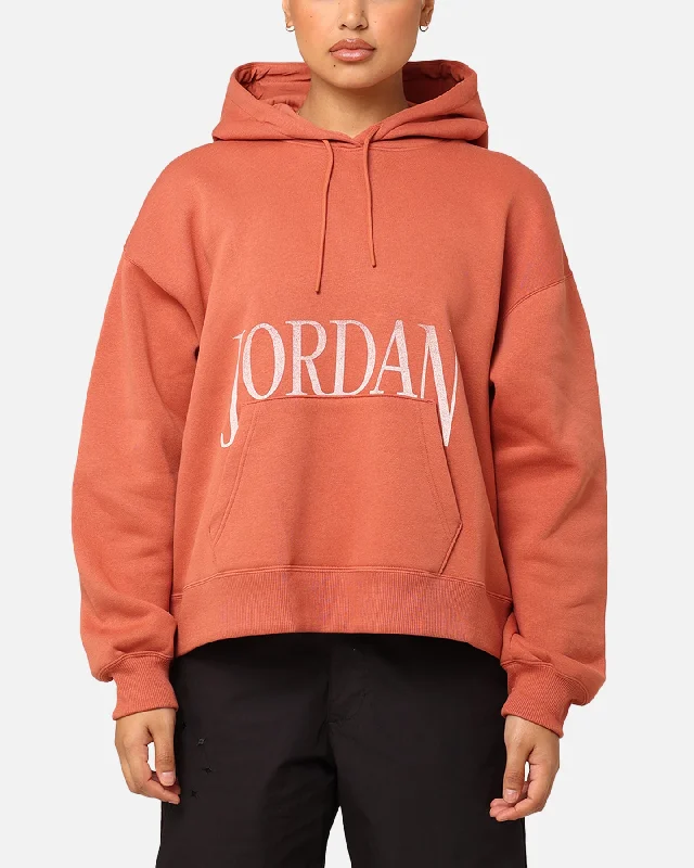 Women's Hooded Sweatshirts with Cozy FabricJordan Women's Brooklyn Fleece Pullover Hoodie Dusty Peach/Sail