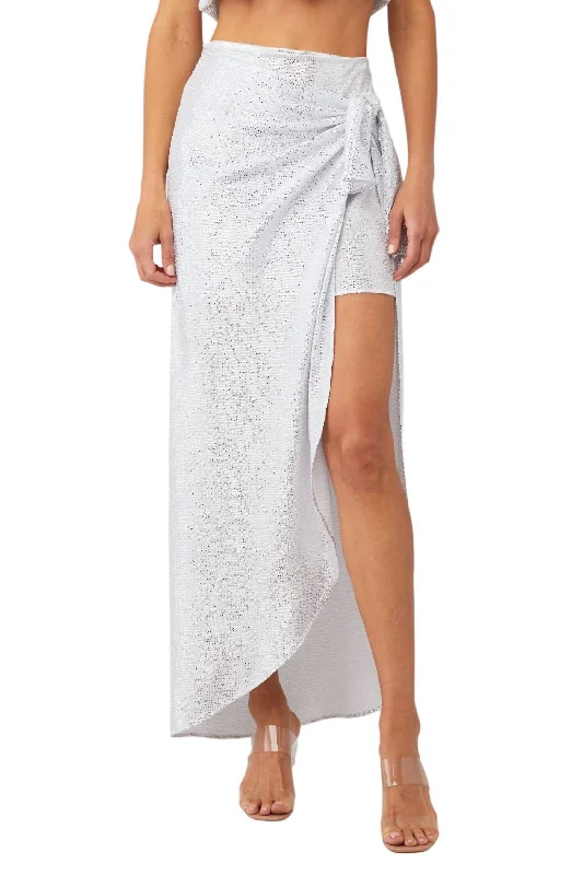 Women's Soft SkirtsWrap Me Up Skirt In White Confetti