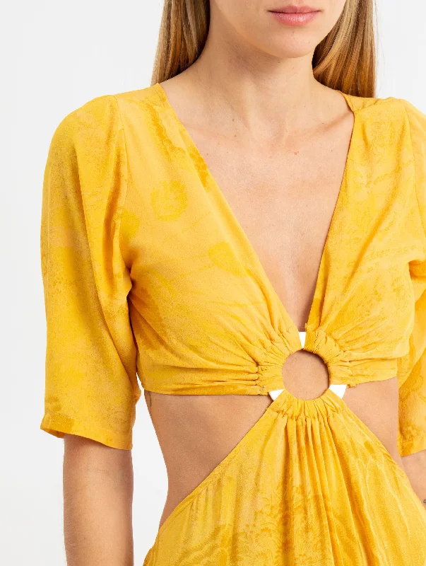 Women's Sweetheart-Neck DressesStella yellow Maxi Dress