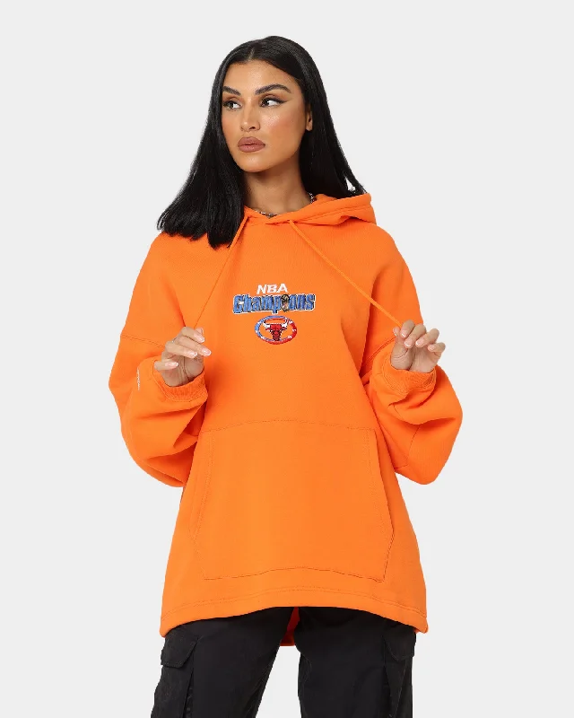 Women's Hooded Sweatshirts with Side PocketsMitchell & Ness Chicago Bulls Anniversary Hoodie Orange