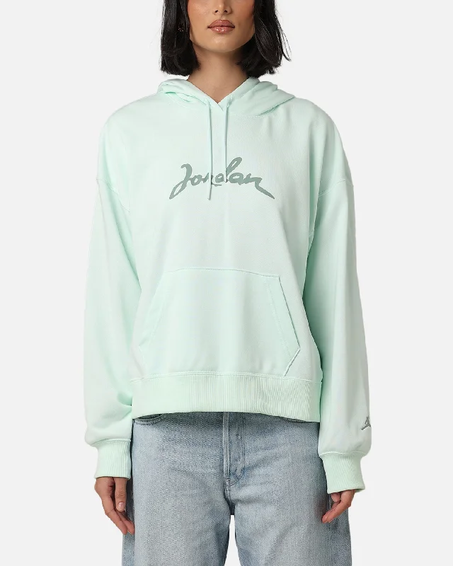 Women's Hooded Sweatshirts with Bamboo LiningJordan Women's Brooklyn Fleece Pullover Hoodie Barely Green/Jade Smoke