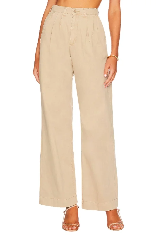 Women's Cargo PantsEllery High Rise Wide Leg Trouser In Sesame