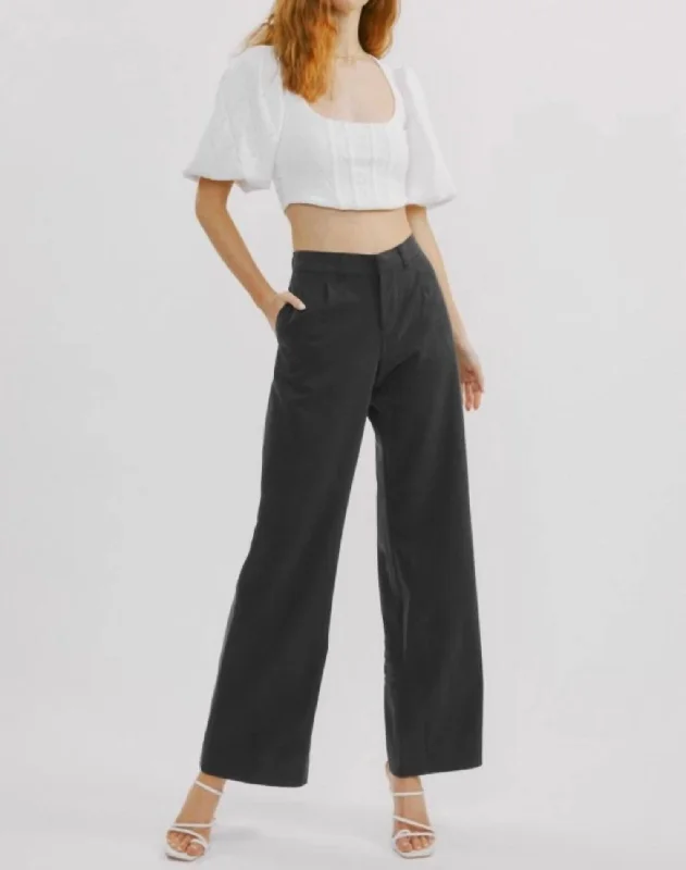 Women's Cropped PantsEko Wide Leg Pants In Black