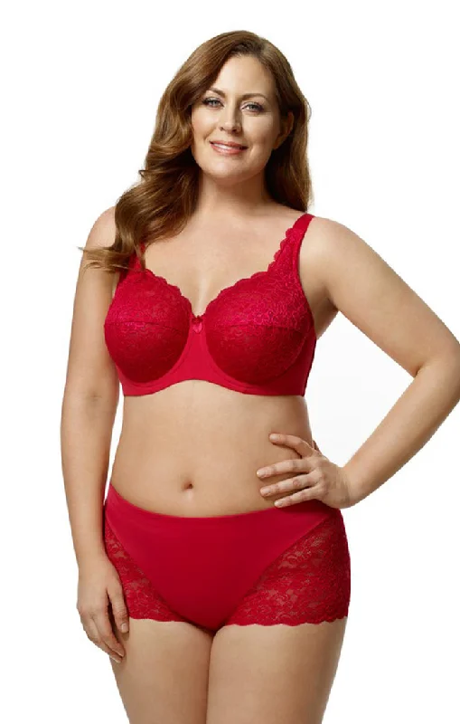 floral lace lingerie setsLacey Curves Underwire Bra 2311 Red