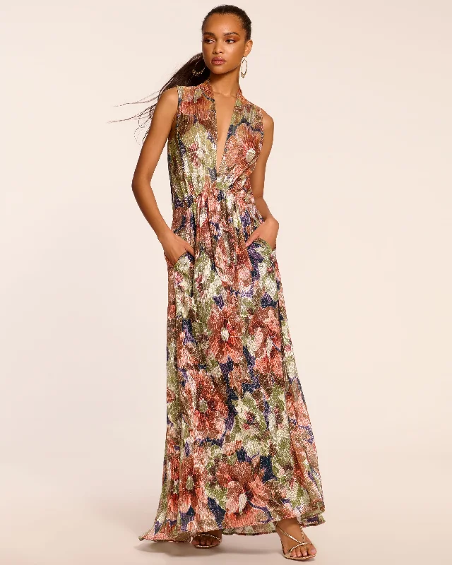 Women's Boat-Neck DressesGeanine V-Neck Maxi Dress