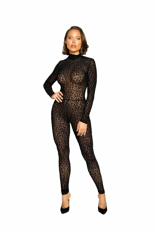 lace-edged camisoles and pantiesVelvet Leopard Bodysuit