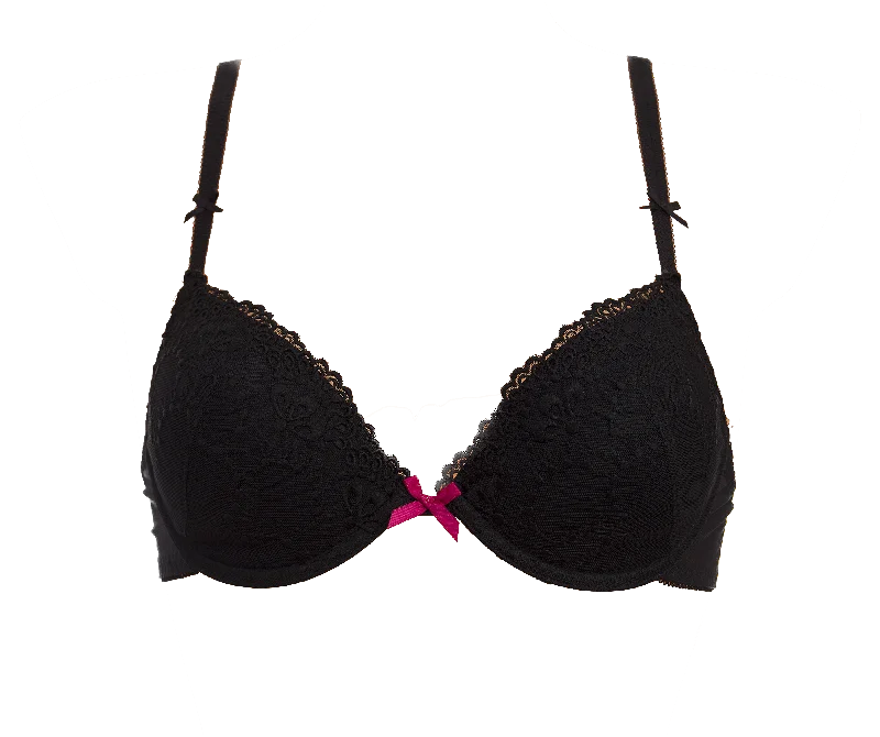 high-support sports bras for crossfitBlack Floral Lace Bra