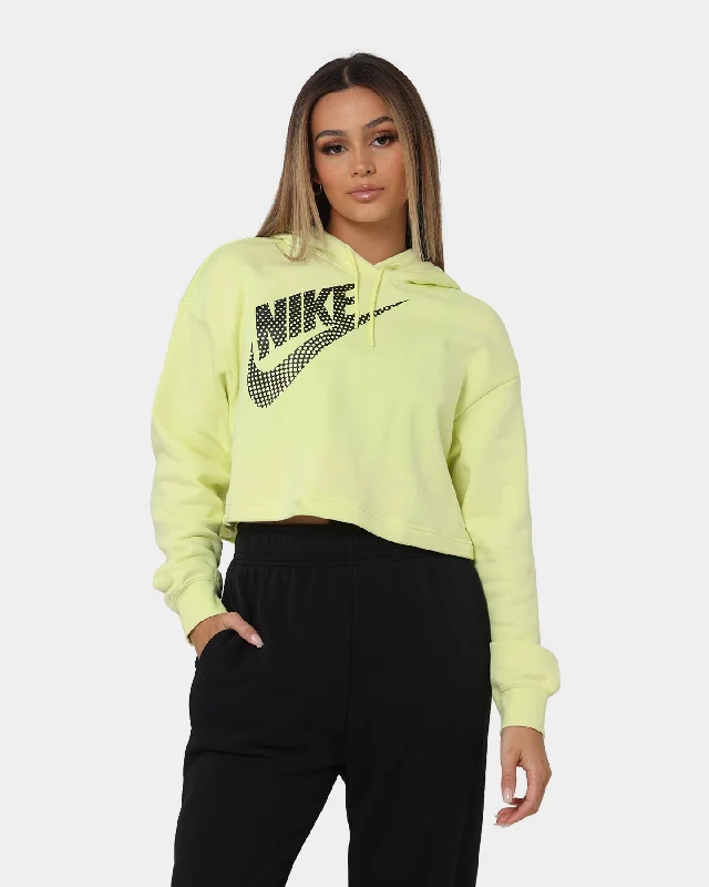 Women's Hooded Sweatshirts with Herringbone LiningNike Women's Nike Sportswear Cropped Fleece Dance Hoodie Luminous Green