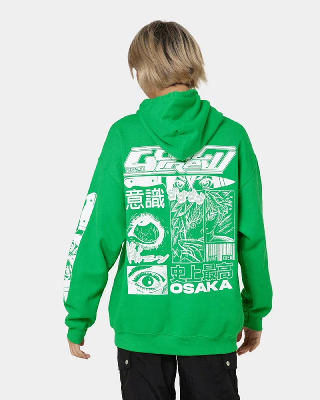 Women's Hooded Sweatshirts with Solid Color LiningGoat Crew Osaka Hoodie Green