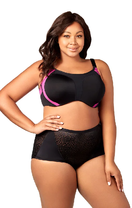 push-up bras for cleavageCurvy Moves Sports Underwire Bra 2511 Black with Fuchsia