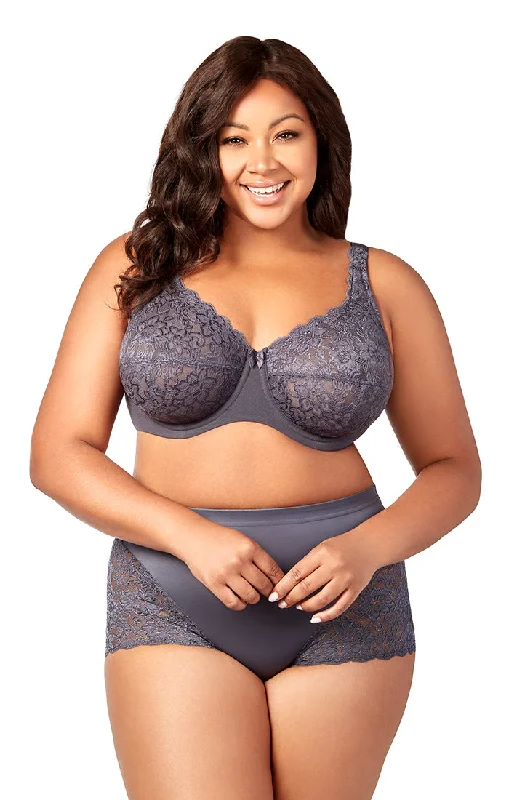 sheer lace lingerie with matching gownsLacey Curves Underwire Bra 2311 Grey