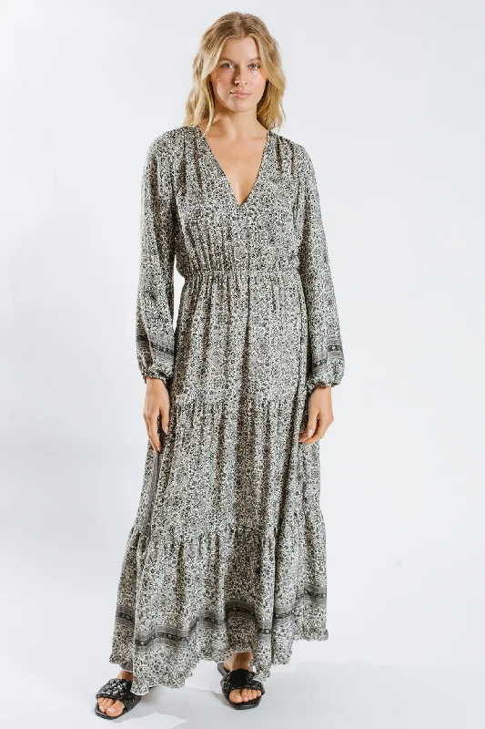 Women's Peter Pan Collar DressesMoulika L/S Maxi Dress