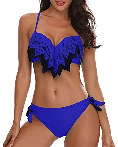 Sexy Ruffle Swimsuit Push Up Underwire Bikini Sets