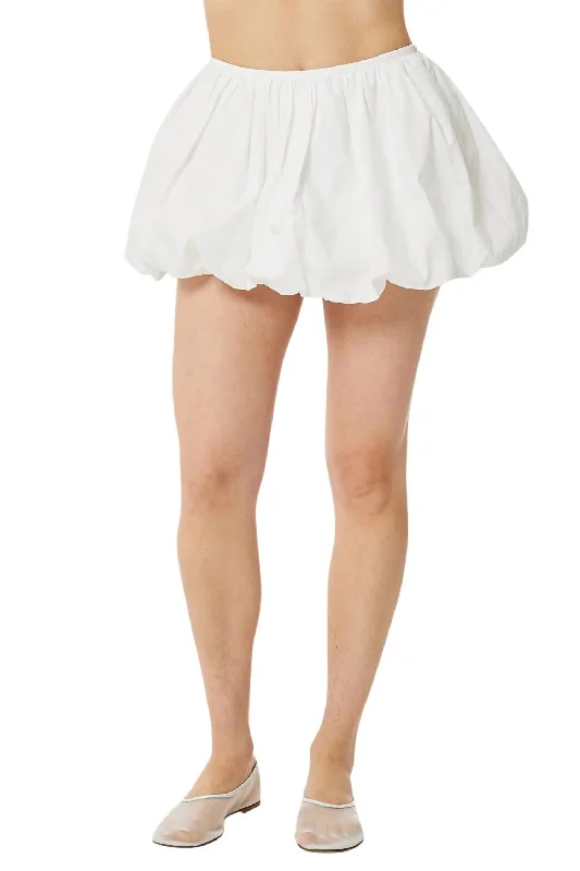 Women's Low-Waisted SkirtsPoplin Mini Skirt In Cloud