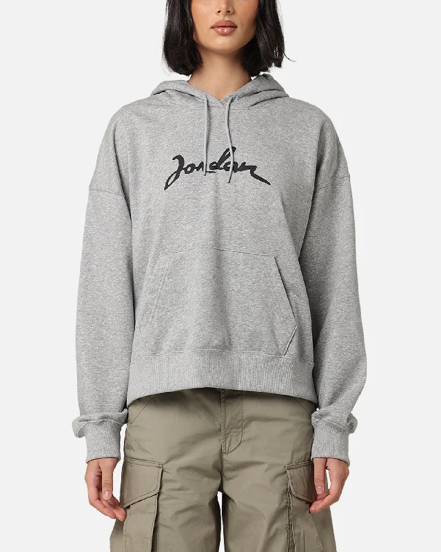 Women's Hooded Sweatshirts with Polyester LiningJordan Women's Brooklyn Fleece Pullover Hoodie Dark Grey Heather