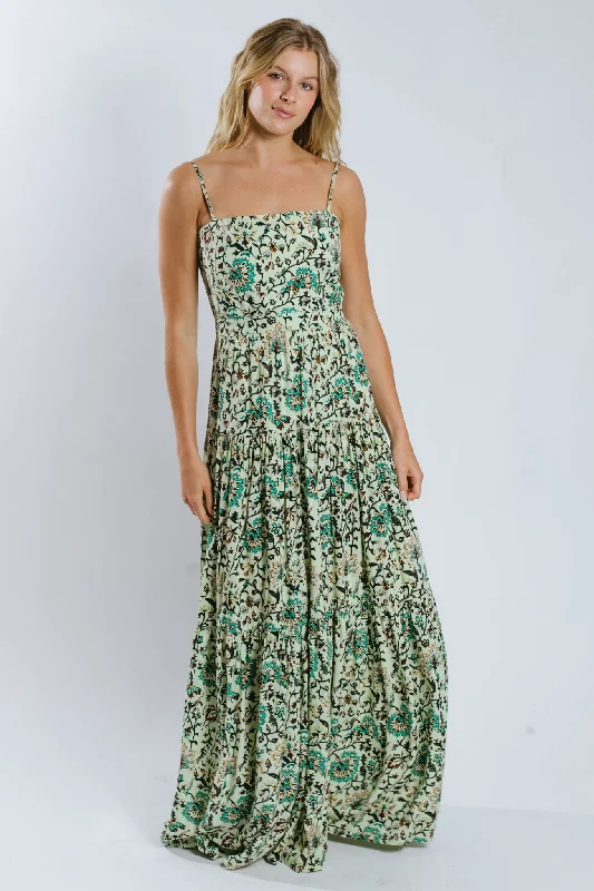 Women's Collarless DressesDeema Tiered Maxi Dress