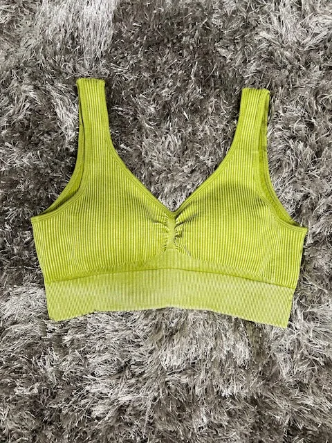 push-up bras for cleavageGrass Green Sports Bra