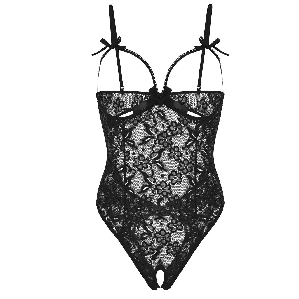 high-compression shapewear for special occasionsEnigmatic Hollow-Out Lace Bodysuit