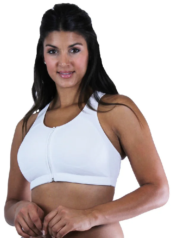 high-compression shapewear for special occasionsSara Zip Front Sport Bra #23311