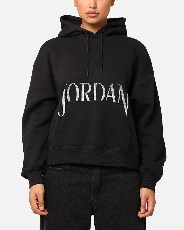 Women's Hooded Sweatshirts with Loose WaistJordan Women's Brooklyn Fleece Pullover Hoodie Black/Sail