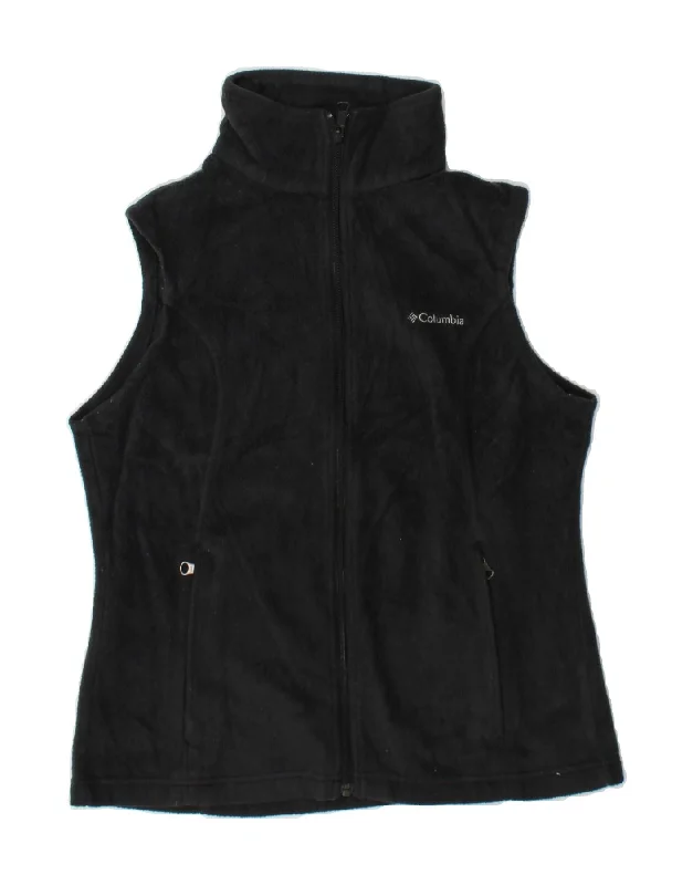 Women's Coats with HoodCOLUMBIA Womens Fleece Gilet UK 14 Medium Black Polyester