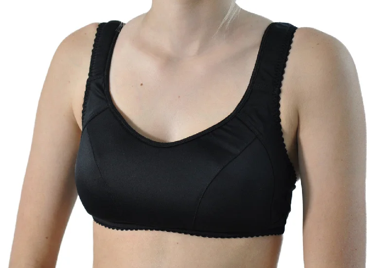 modal fiber high-waisted briefsNearly Me Compression Post Mastectomy Lumpectomy Sports Pocket Bra #5606 Dedra