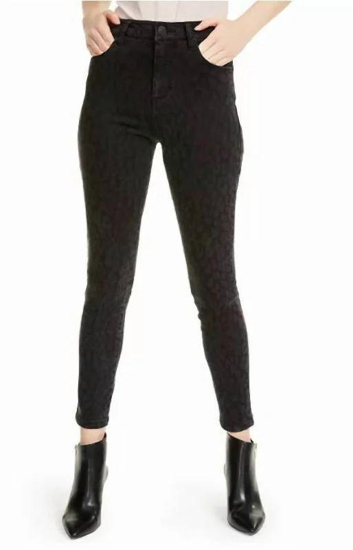 Women's Jodhpurs with DrawstringAshley Leopard High-Rise Ankle Skinny Jeans In Black