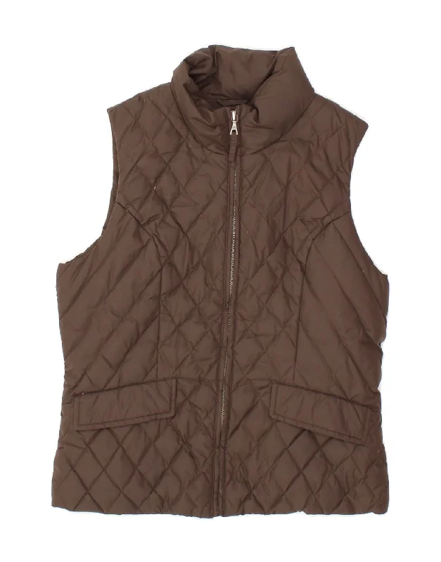 Stylish Women's CoatsTOMMY HILFIGER Womens Padded Gilet UK 12 Medium Brown Nylon