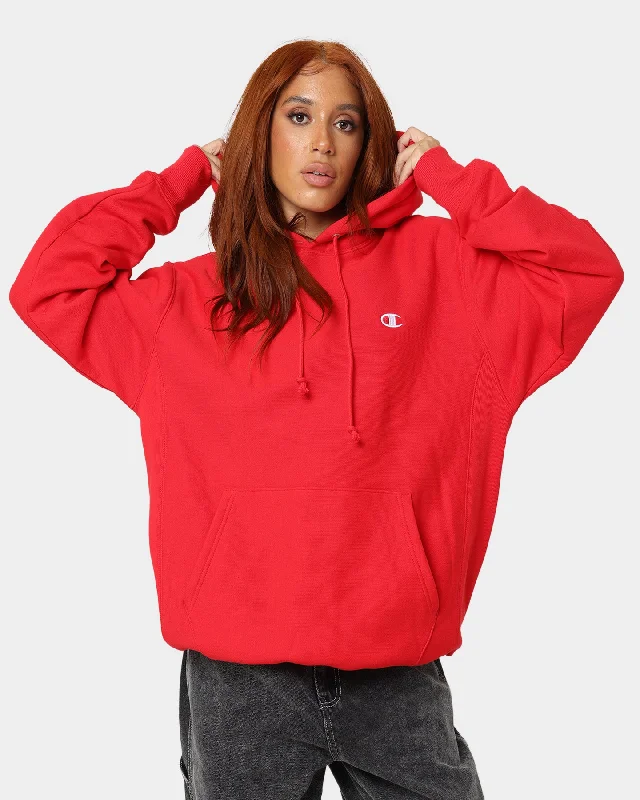 Women's Hooded Sweatshirts with Cinched WaistChampion Rev Weave Hoodie Red