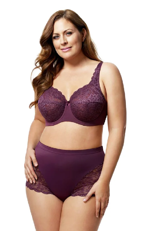 lace-trimmed sleep shortsLacey Curves Underwire Bra 2311 Plum