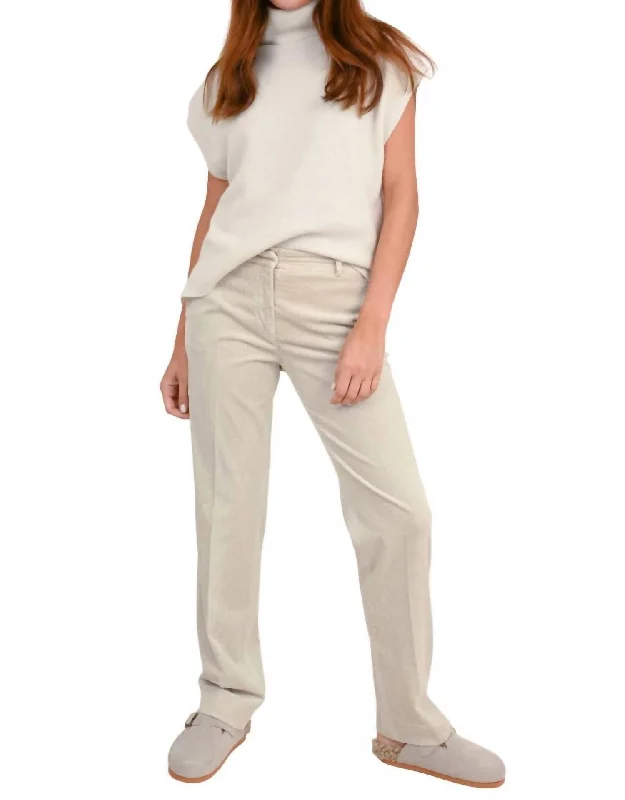 Women's Jodhpurs with Low CollarTimothy Corduroy Pants In Cream