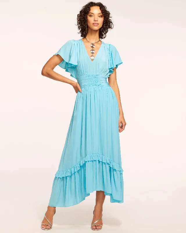 Women's Narrow Collar DressesJoanie Short Sleeve Maxi Dress