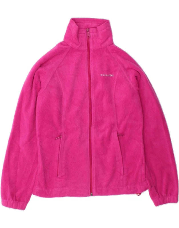 Women's Coats with CollarCOLUMBIA Womens Fleece Jacket UK 6 XS Pink Polyester