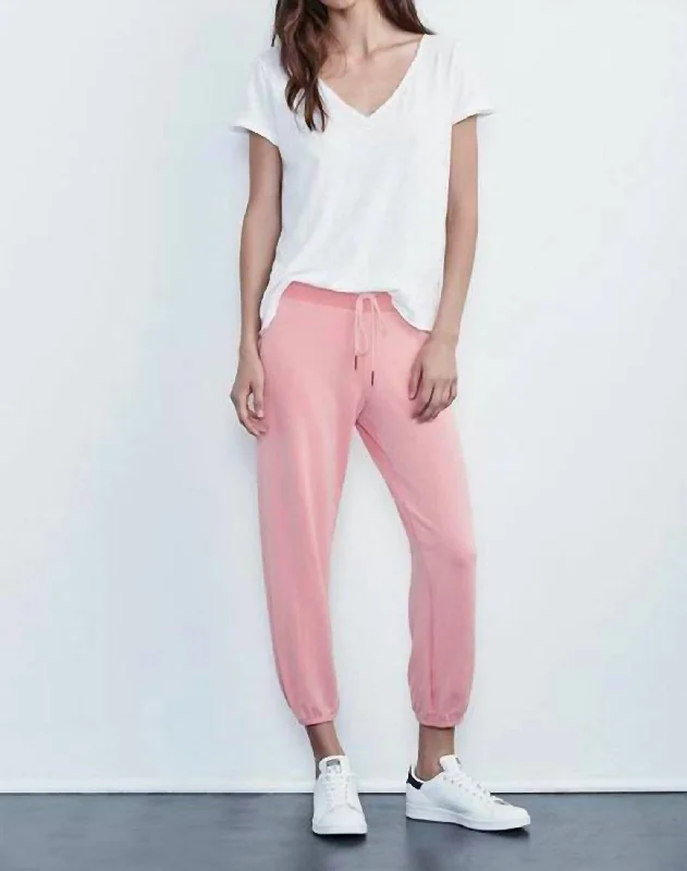 Women's Jodhpurs with Boat NeckDella Luxe Modal Jogger Pants In Pink